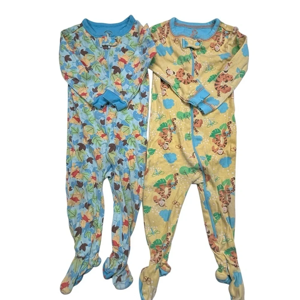 Disney Store Sleepers Winnie the Pooh Tigger 12 Months Zipper Footed - Picture 1 of 14